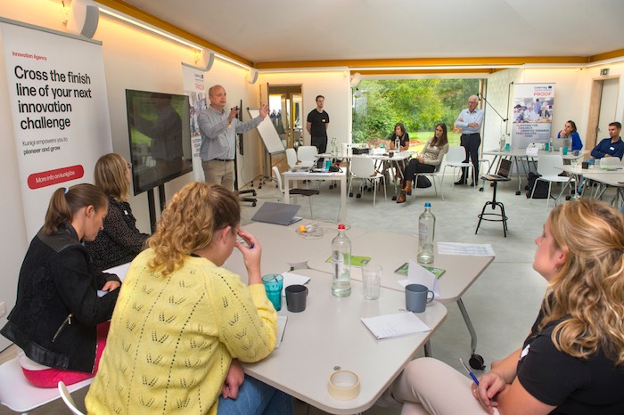 View on co-creation session in meeting room Create