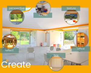Meeting in green surroundings in meeting rooms create