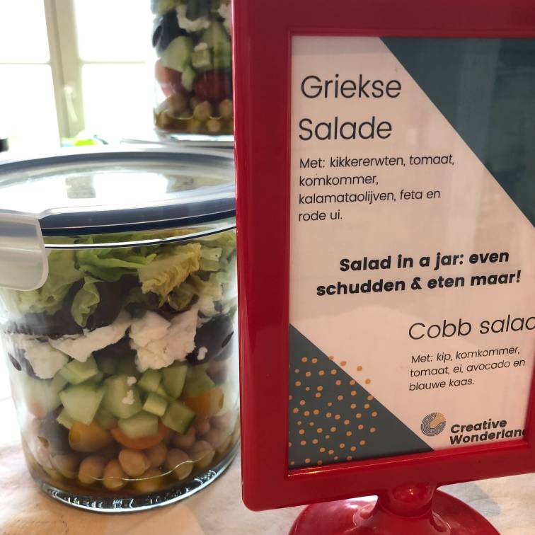 Prijzen voor huur vergaderzaal: "salad in a jar"