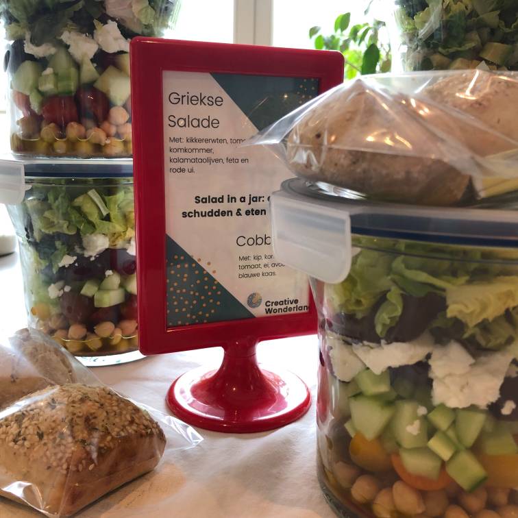 Prijzen voor huur vergaderzaal: "salad in a jar"