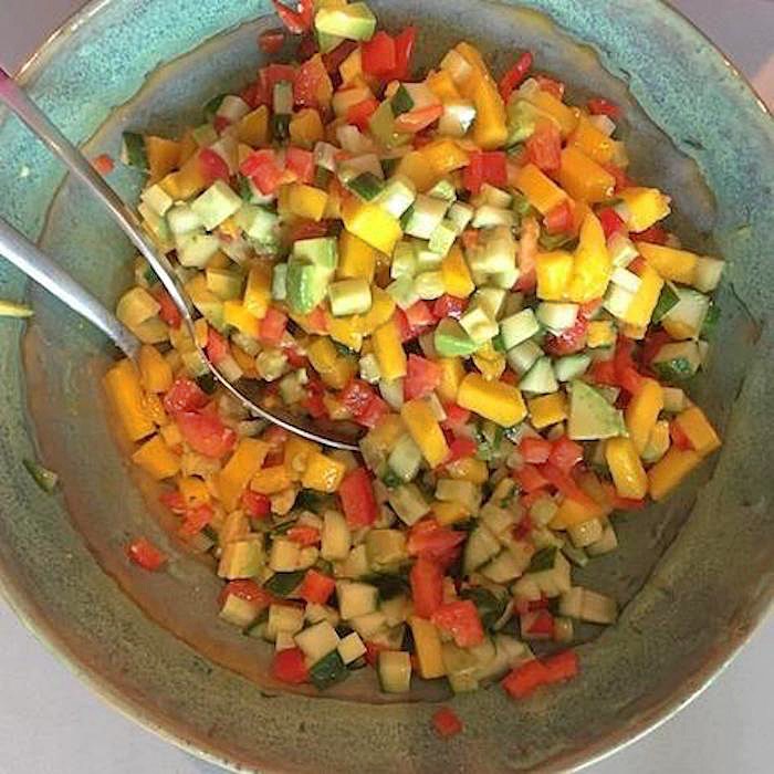 Tarifs location de salle : salade mangue-concombre
